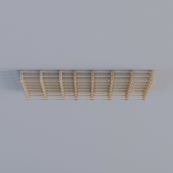 Stylish Low-Poly Wooden Walkway 3D model