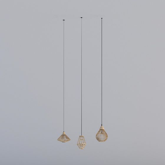Elegant Low-Poly Chandelier 3D model for Modern Interiors
