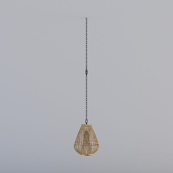 Minimalist Natural-Inspired Chandelier 3D model