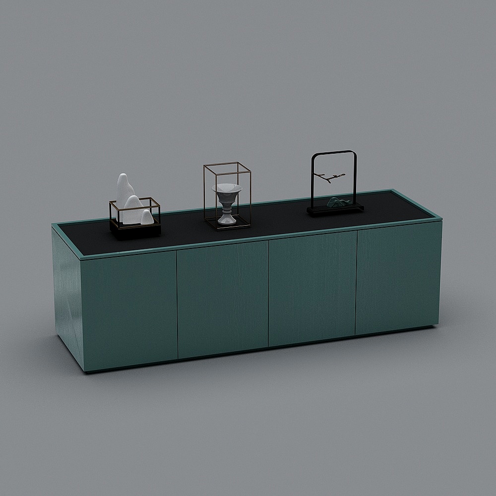 Minimalist TV Stand 3D model for Modern Interiors