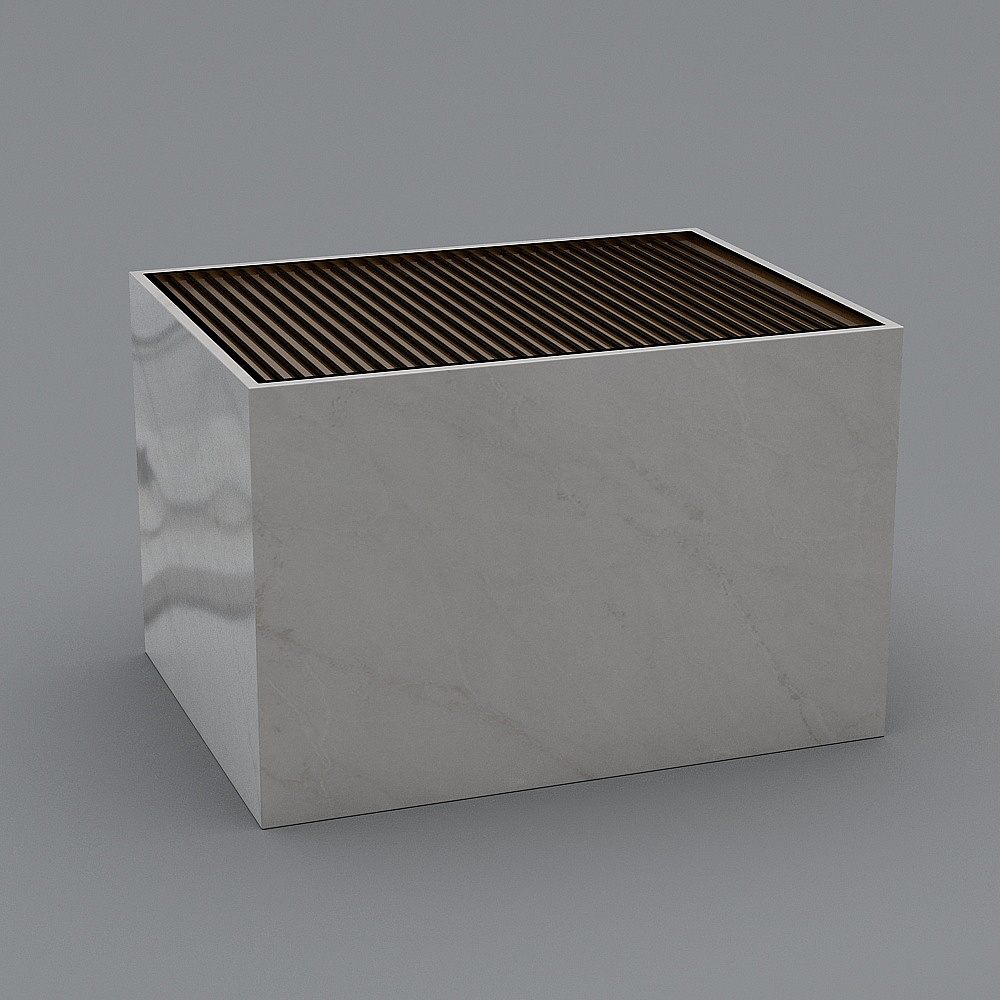 Minimalist Metal Planter 3D model