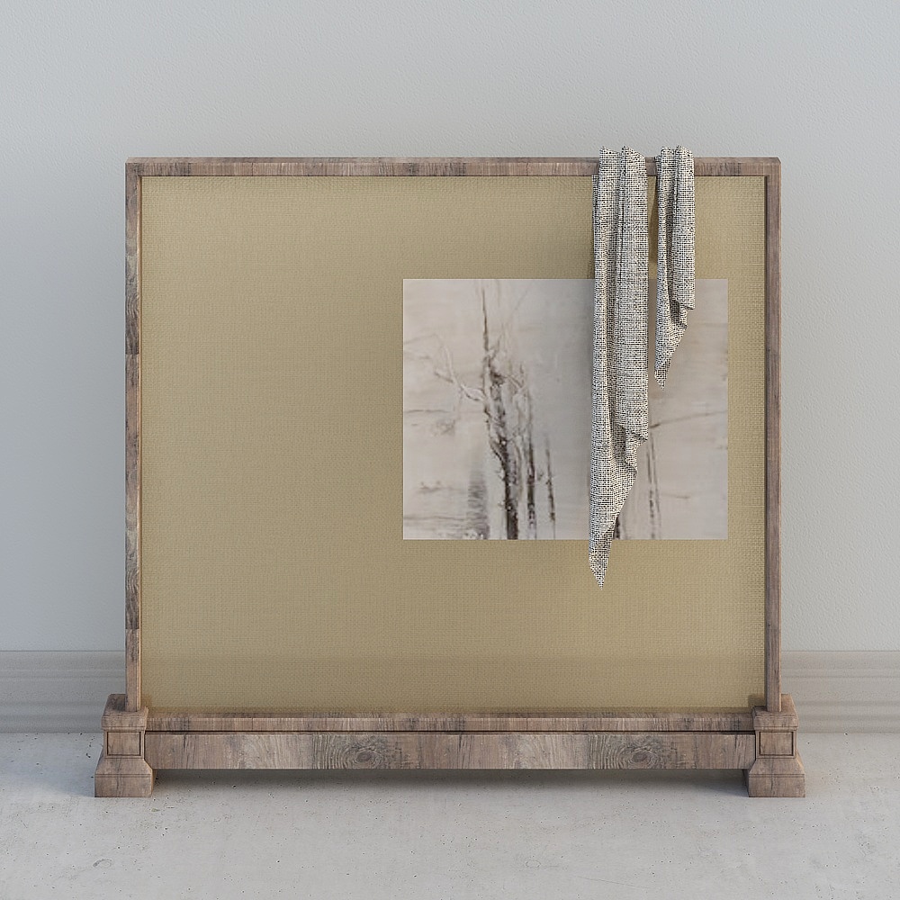 Low-Poly Screen 3D model for Interior Design