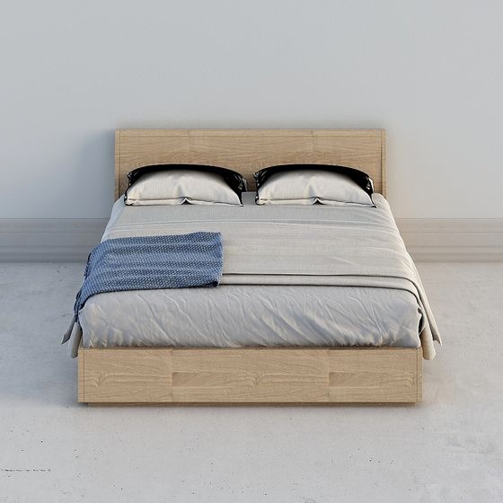 Modern Minimalist 3D Bed Frame Model