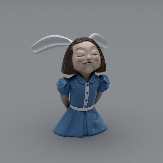 Bunny Alice Low-Poly 3D Model
