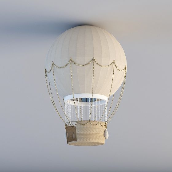 Whimsical Low-Poly Hot Air Balloon 3D model
