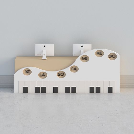 Stylish Melodic Keyboard 3D model for Various Applications