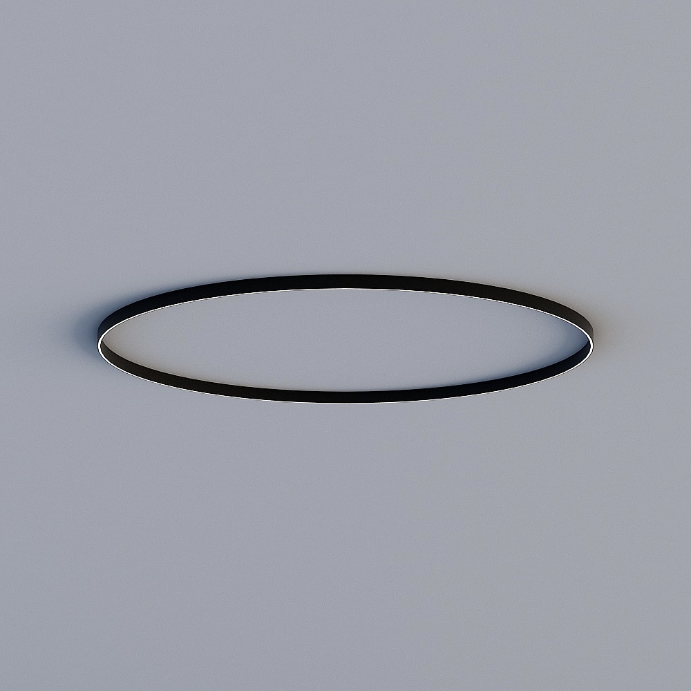 Minimalist Oval Embedded Light Fixture 3D model