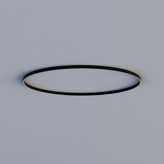 Minimalist Oval Embedded Light Fixture 3D model