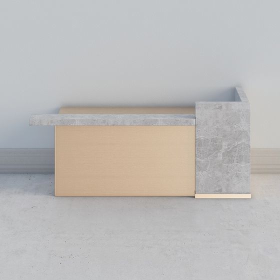 Stylish Reception Desk 3D Model Design