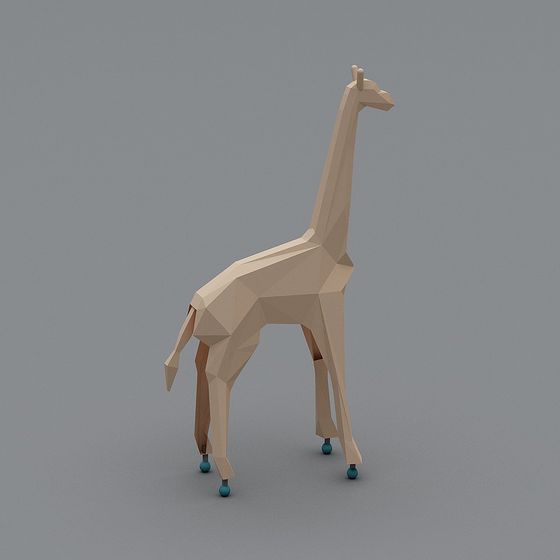 Low Poly Giraffe 3D Model for Creative Projects
