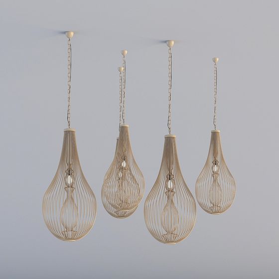 Stylish Low-Poly Pendant Light 3D Model for Modern Interiors