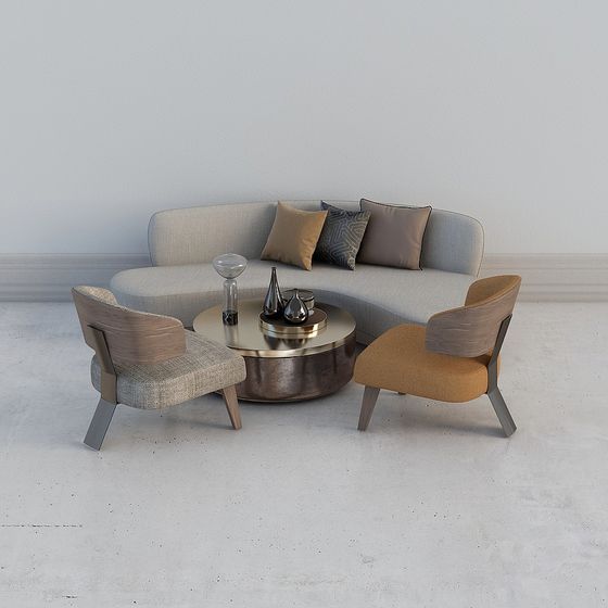 Espace de négociation du département des ventes de luxe moderne et léger - Combinaison de canapés