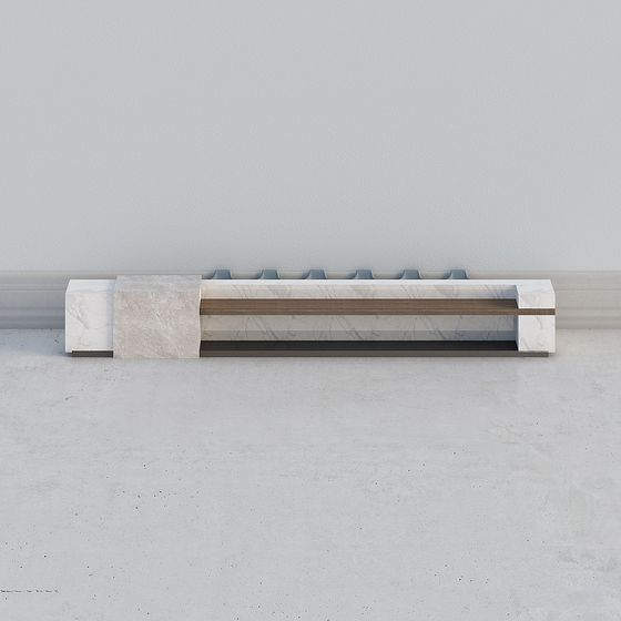 Minimalist Modern Marble Bench 3D model