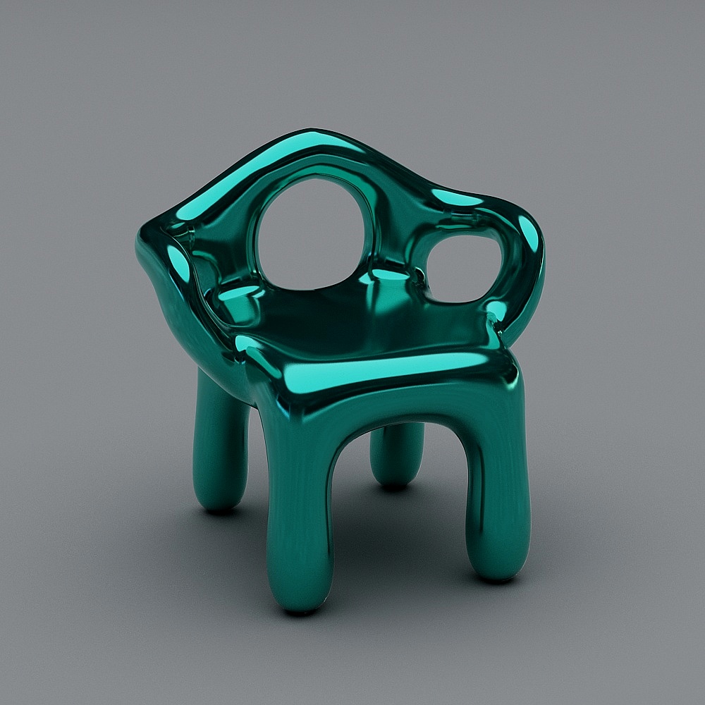 Futuristic Melt Chair 3D model