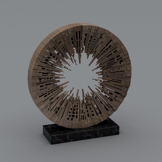 Circular Cityscape 3D Model