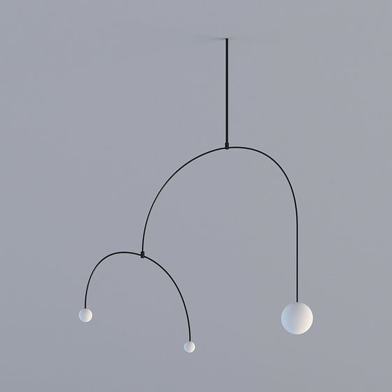 Stylish Low-Poly Pendant Light 3D model