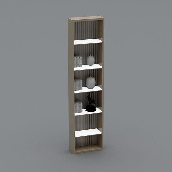 Elegant Minimalist Bookshelf 3D model