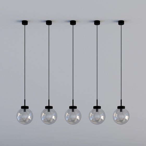 Unique Modern Pendant Light 3D model