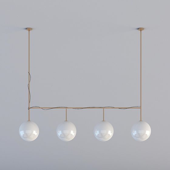 Elegant Low-Poly Chandelier 3D model for Interiors