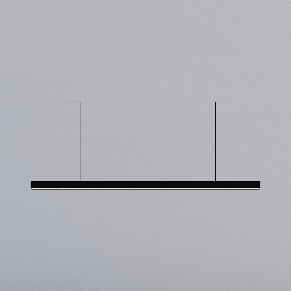 Minimalist Linear Pendant 3D model for Modern Spaces