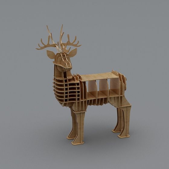 Wooden Deer 3D model for Nature-Inspired Designs