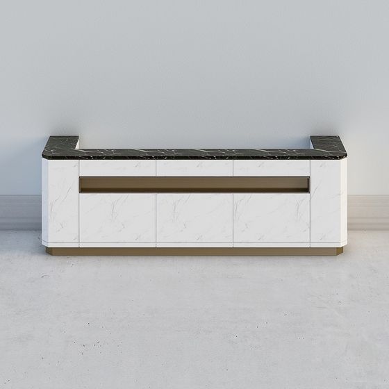 Elegant Urban Living Room TV Cabinet 3D Model