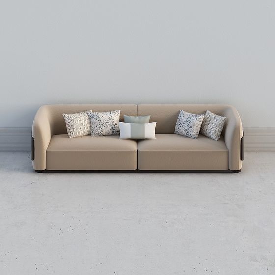 Urban Comfort Low-Poly Sofa 3D model