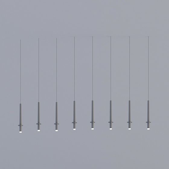 Low Poly Hanging Light Series 3D Model