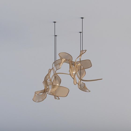 Flowing Light Chandelier 3D model