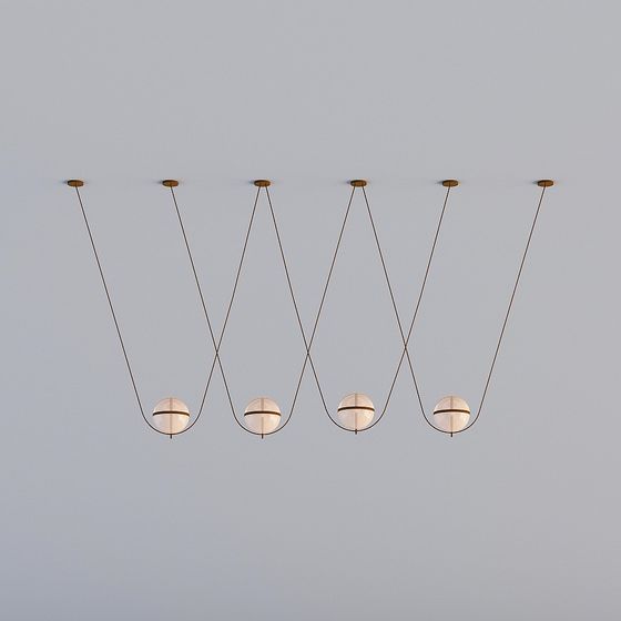 Elegant Hanging Lamp 3D model for Modern Interiors