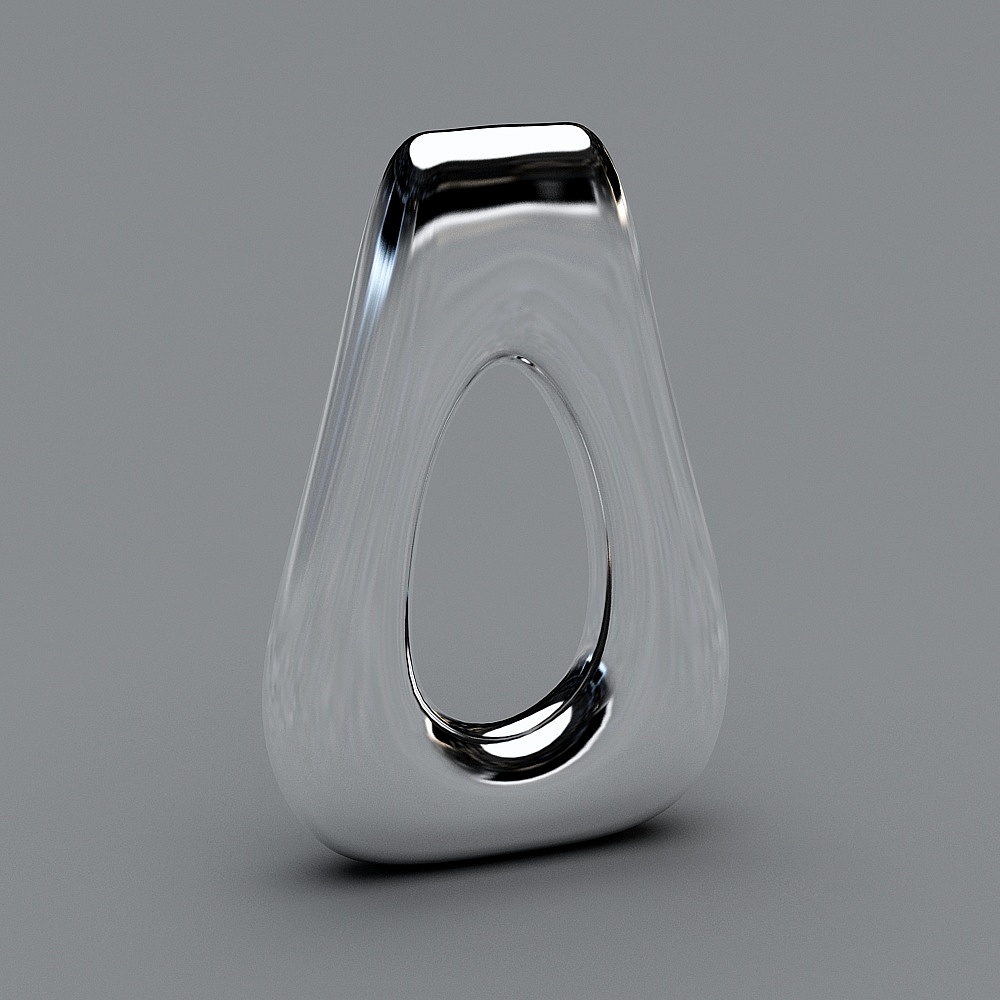 Flowing Metal Ring 3D model