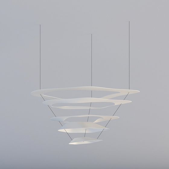 Flowing Light Chandelier 3D model