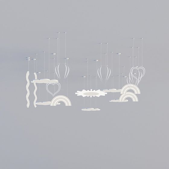 Dreamy Cloud and Rainbow 3D Model Collection