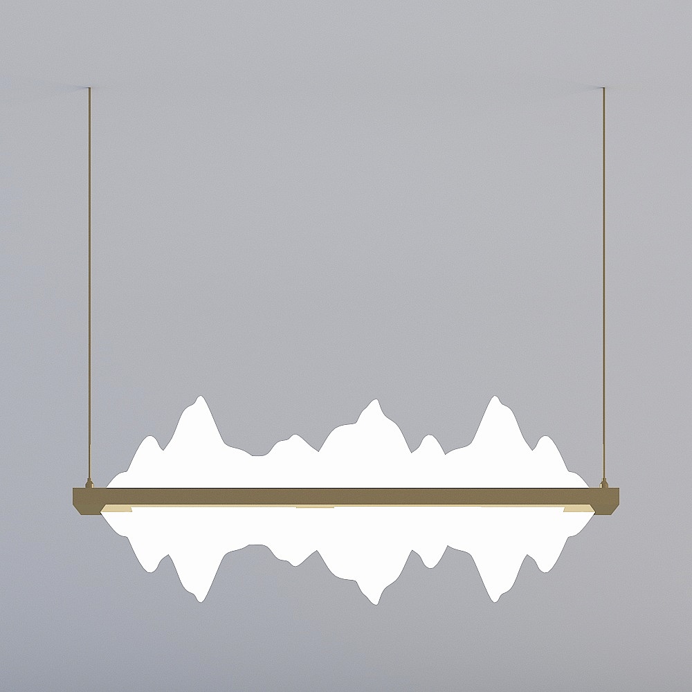 Wave Pendant Light 3D model
