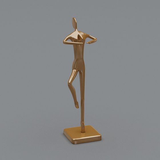 Dancer Low Poly 3D Model