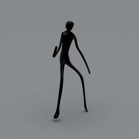 Low-Polygon Walker 3D Model for Creative Projects
