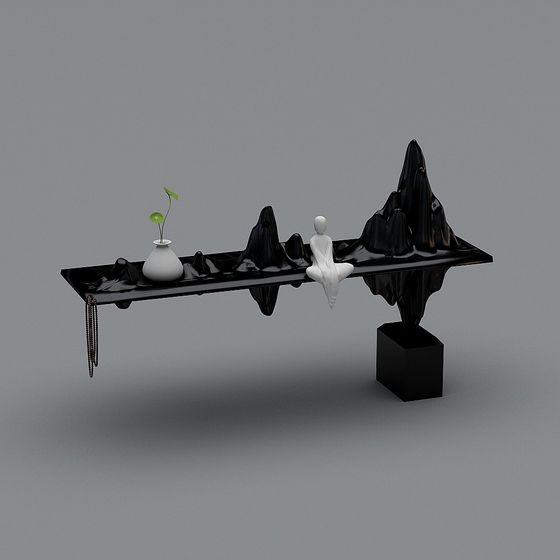 Floating Mountains 3D Model