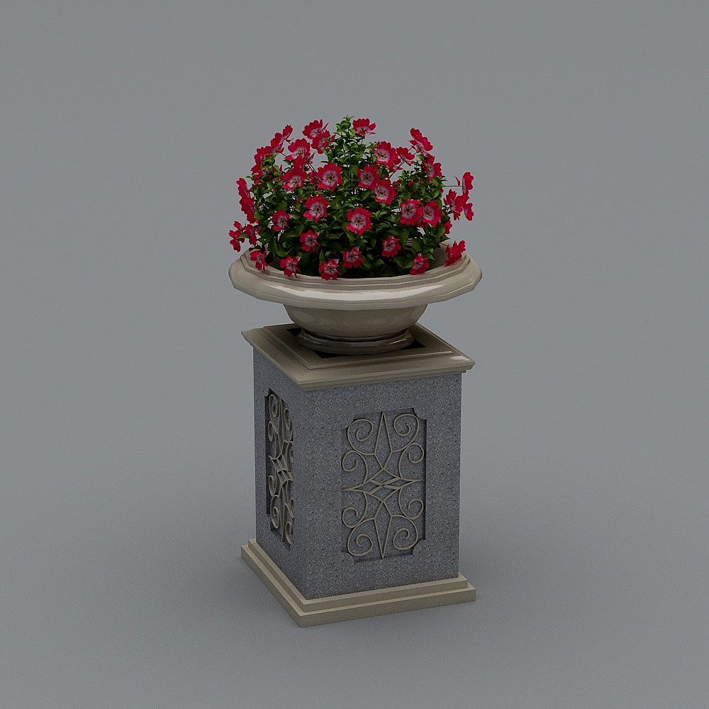 Simple European Flower Pot, Flower Pot, Garden Flower Pot, Landscape Garden Sketch, European Small-European Flower Pot 7