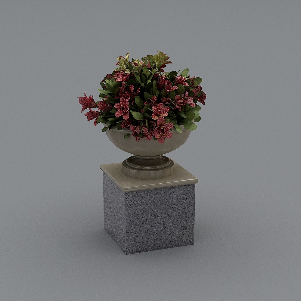 Maceta simple europea, Maceta de Flores, Maceta de Jardín, Boceto de Jardín de Paisaje, Maceta pequeña europea- Maceta de Flores Europea 4