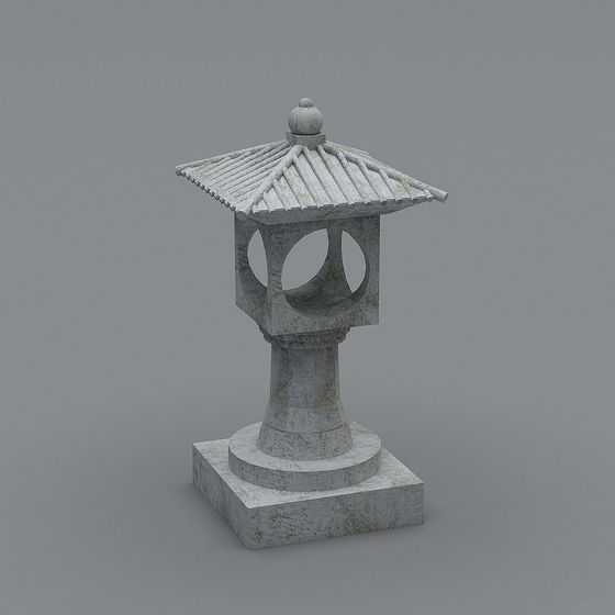 Oriental Stone Lighthouse 3D model