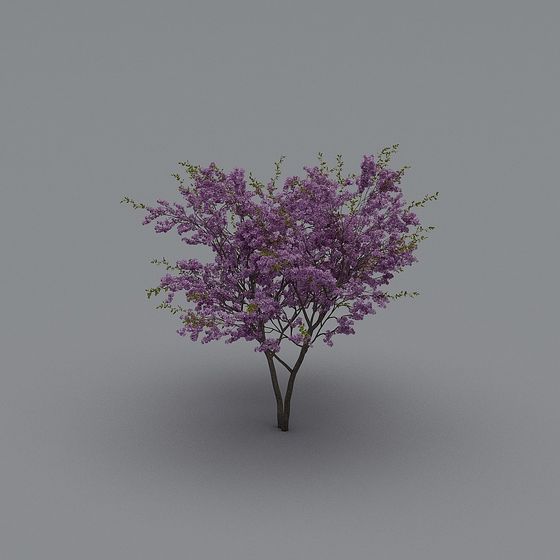 Vibrant Lilac Tree 3D Model for Creative Projects