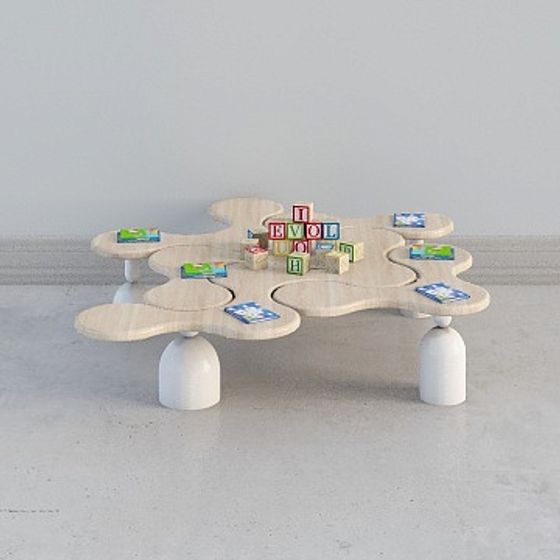 Jigsaw Puzzle Table 3D model