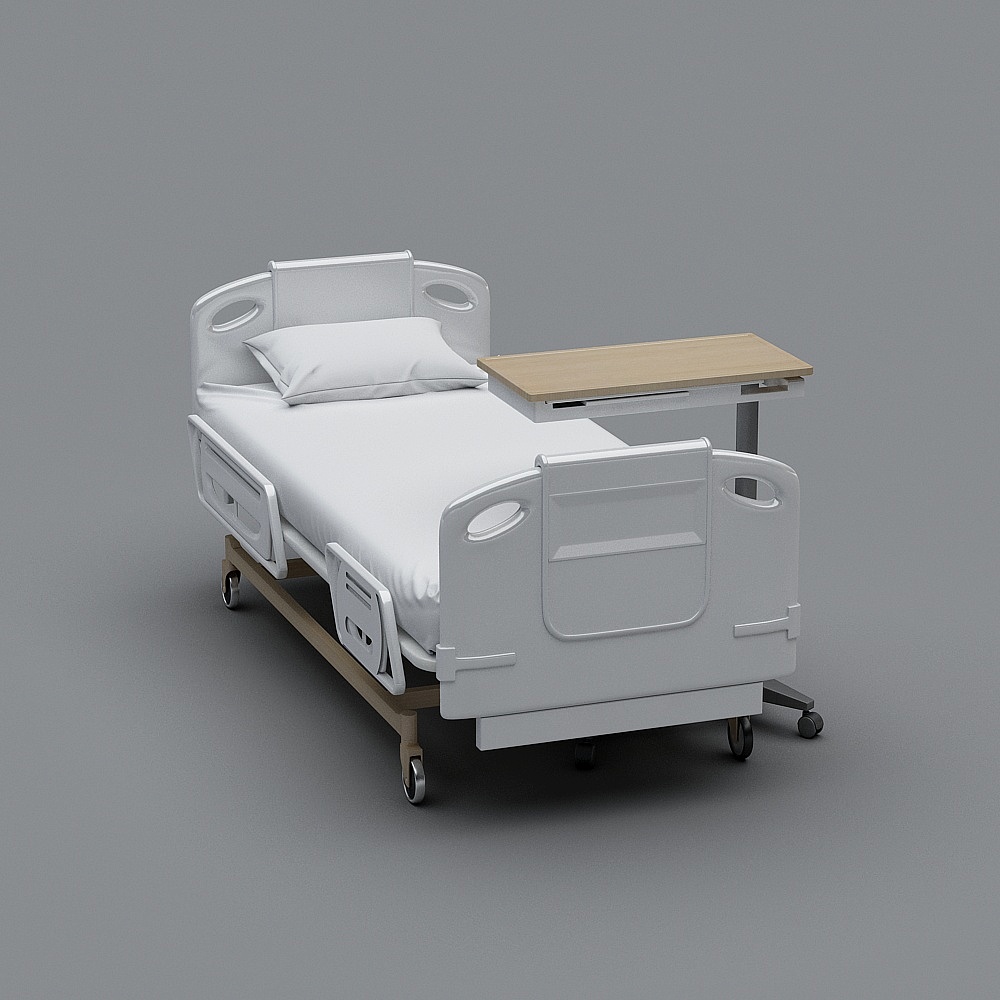Modern hospital ward-1-bed curtain