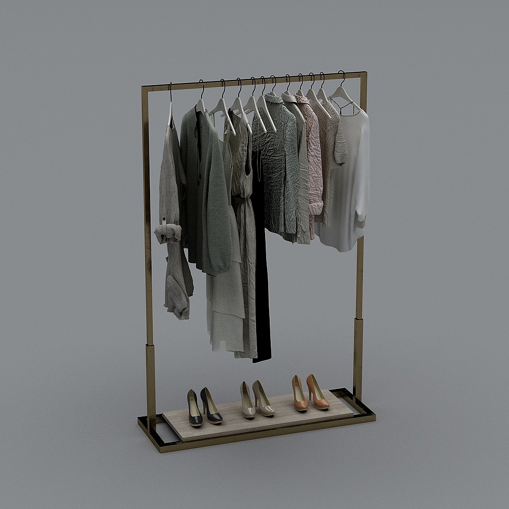 Modern clothing store - whole set of hangers-1
