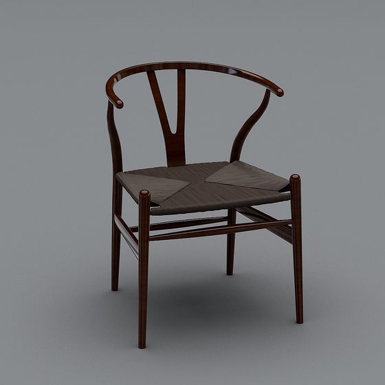 Wishbone Chair 3D model - A Touch of Nordic Elegance