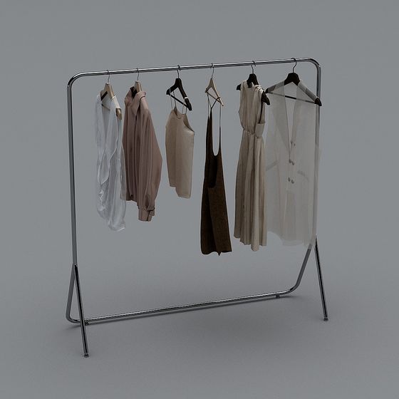 Sleek Low-Poly Hanger 3D model