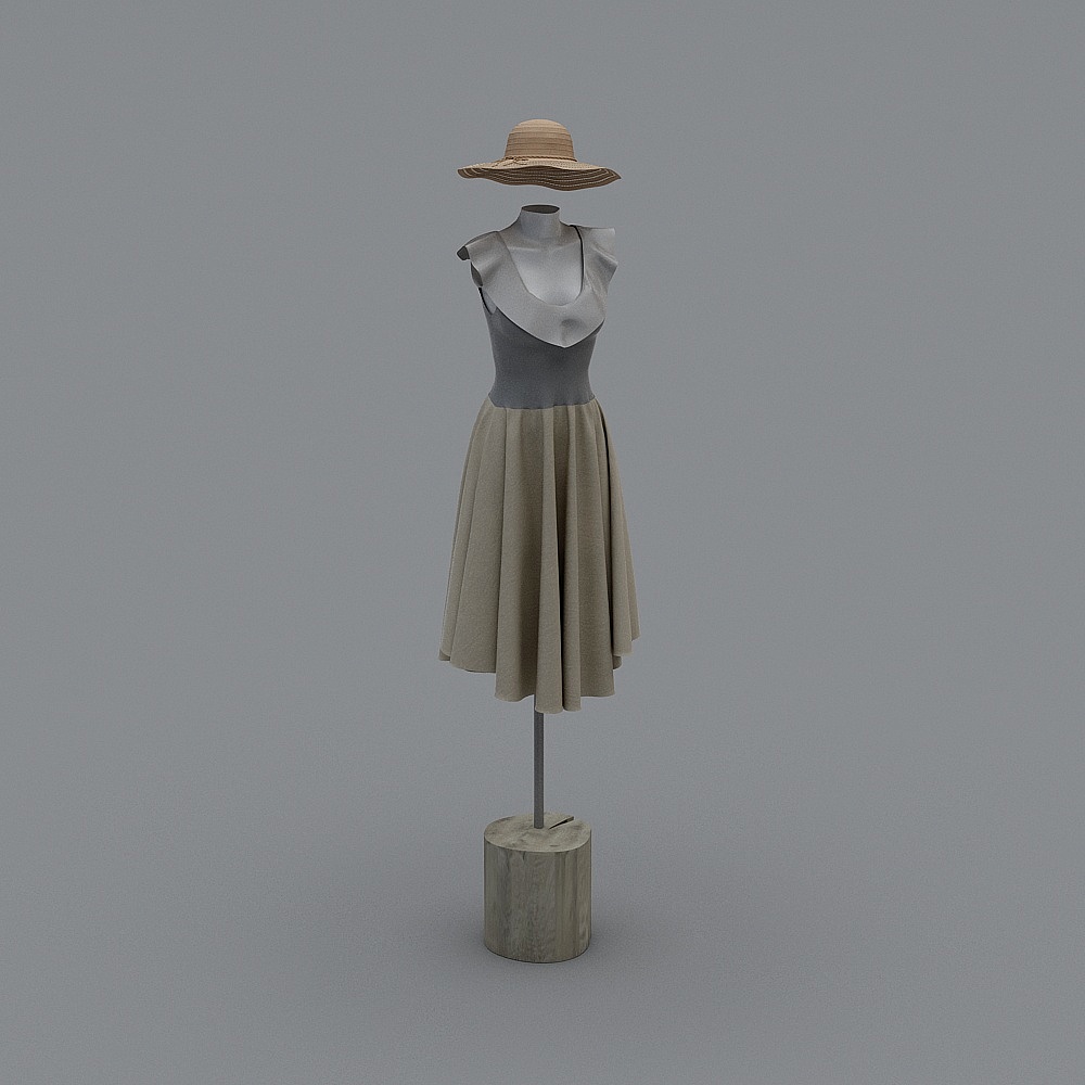 Modern clothing store women's clothing store - model