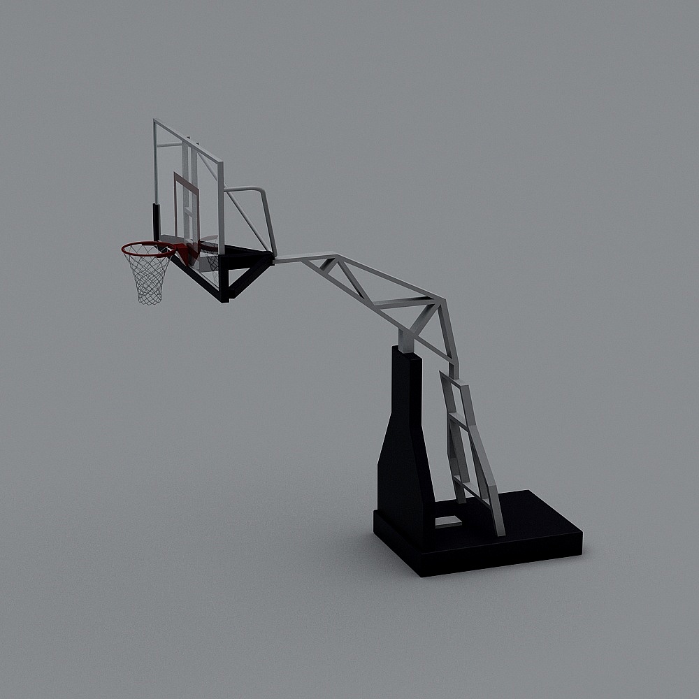 Modern indoor basketball court - basketball frame