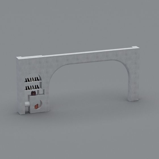 Minimalist Urban 3D Model with Concrete Texture