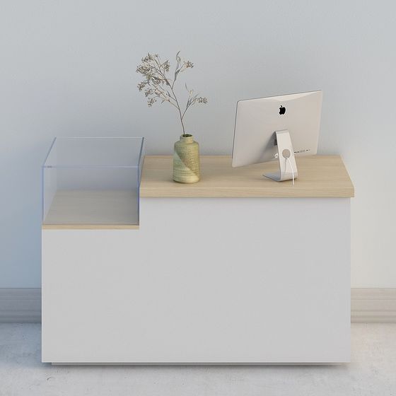 Stylish Minimalist Office Desk 3D model
